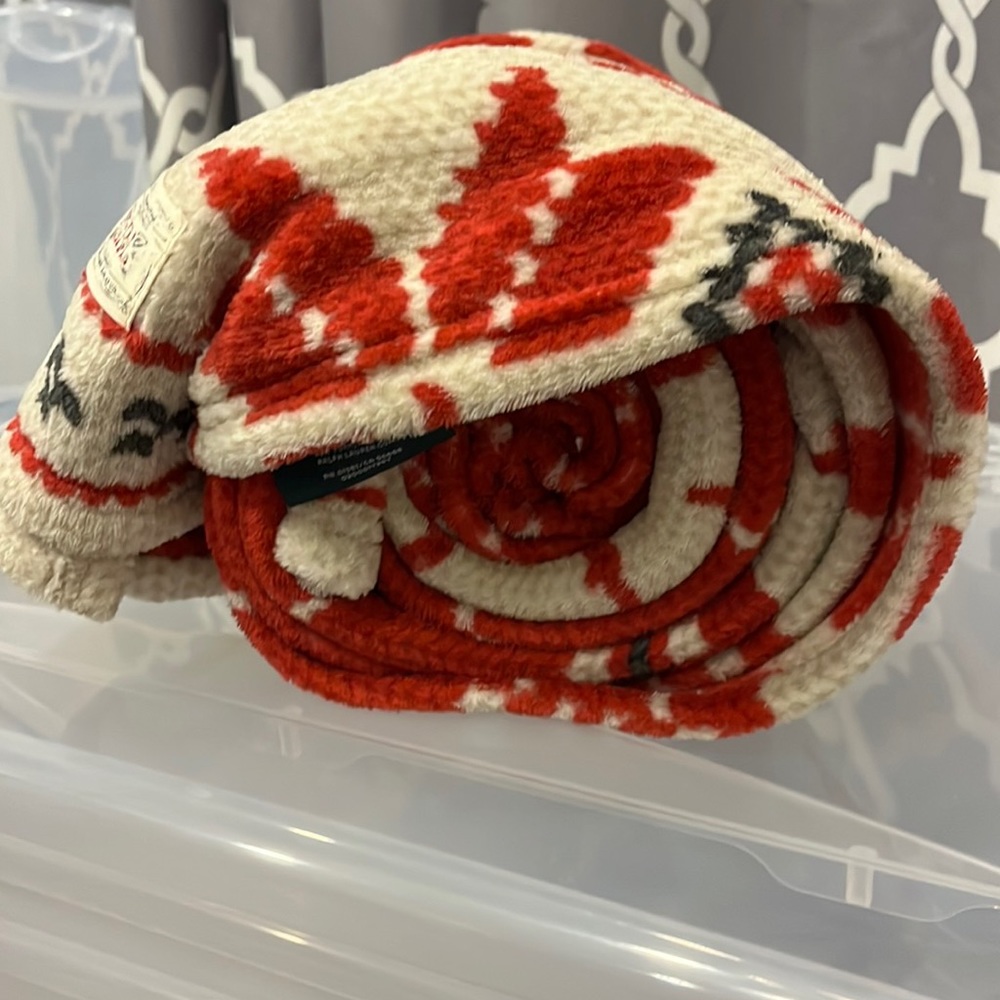 Polo Ralph Lauren Plaid Fleece Throw Blanket decor holiday new 60”x70” Christmas - Picture 8 of 9